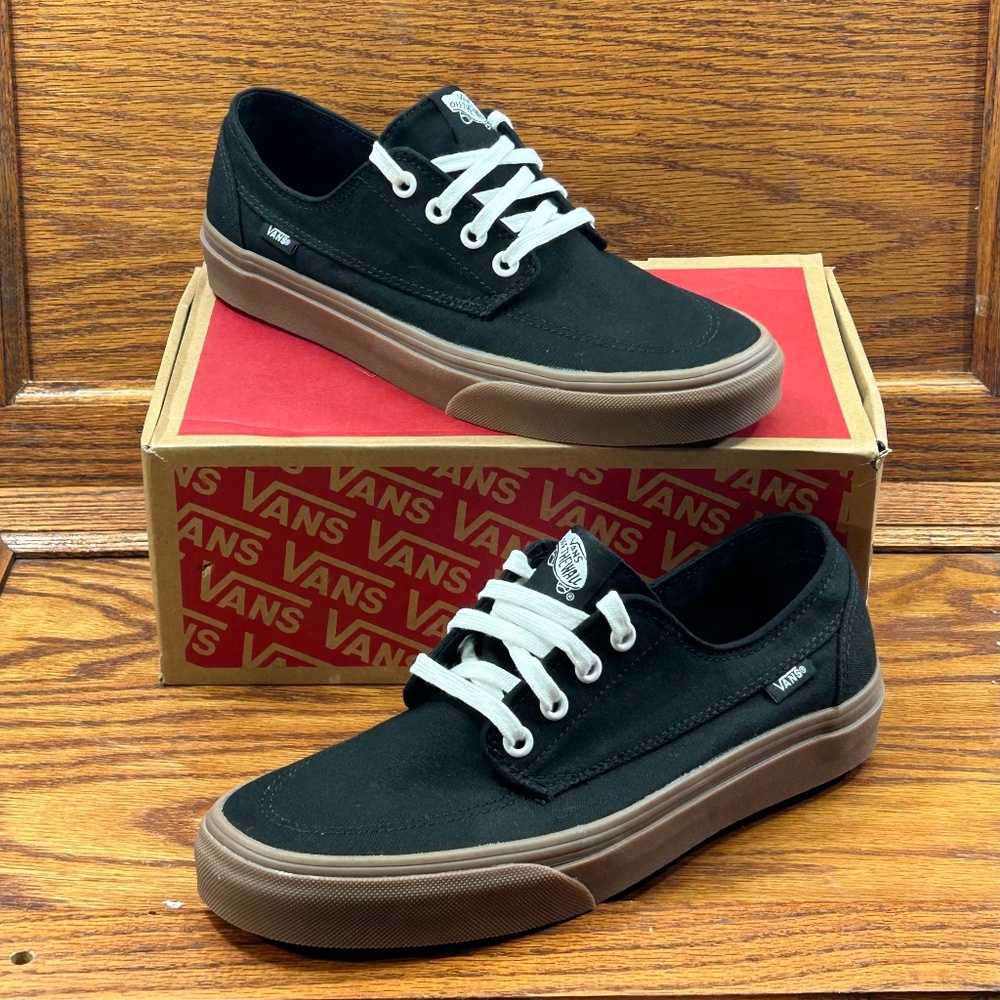 Vans Atwood Canvas Low Top Black Gum Mens Skate Shoes Size Men 7